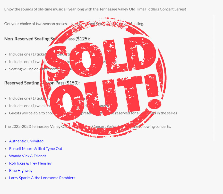 sold out